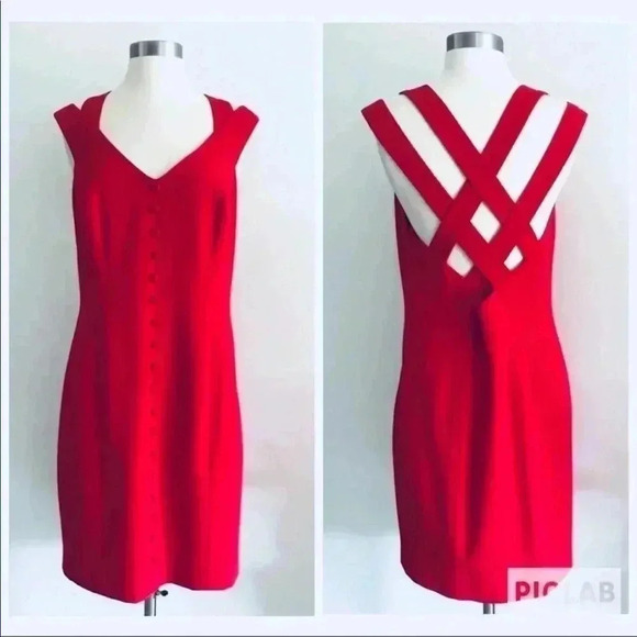 Laundry By Shelly Segal Dress Red - Picture 8 of 8